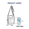 Clear Crossbody Bag Stadium Approved,Transparent Messenger Shoulder Bag for Concert,