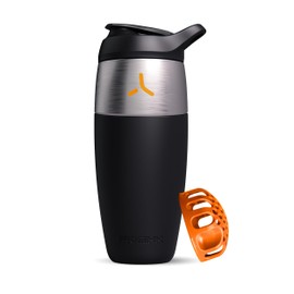 32oz Stainless Steel Protein Shaker Bottle – Leak-Proof Metal Shaker Cup with Snap-Fit Agitator for Smooth, Clump-Free Shakes – BPA-Free, Odor Resista