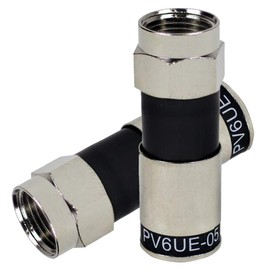 Perfect Vision PV6UE-05 'Ridgeloc' Universal Fit RG6 Coax Cable Compression Connectors, Bag of 50