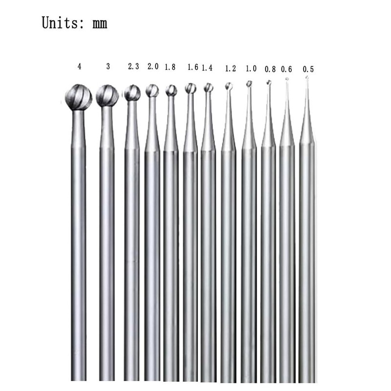 12Pcs Round Shape Burr Set - 3/32Inch Shank Jewelry Making