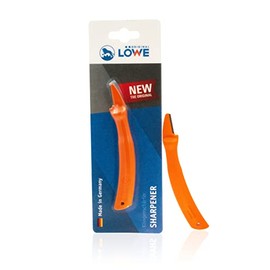 Original LÖWE Blade Sharpener - 0022 | Sharpener for Secateurs Industrial Scissors with Polyamide Handle for Sharpening the Blade | Made in Germany, Orange