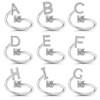 ZZ ZINFANDEL Boho Initial Sliver Rings for Woman,A-Z Statement Dainty