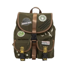 Hot Topic Jurassic Park Patches Slouch Mini Backpack BLACK NONE