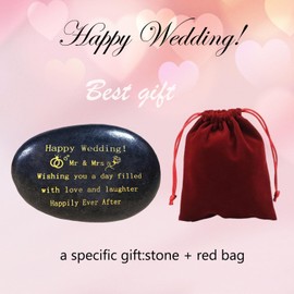 Happy Wedding Gift, Congratulations Present Wedding Rock for Bride and Groom Congratulations on your Wedding Day Mr Mrs Friend