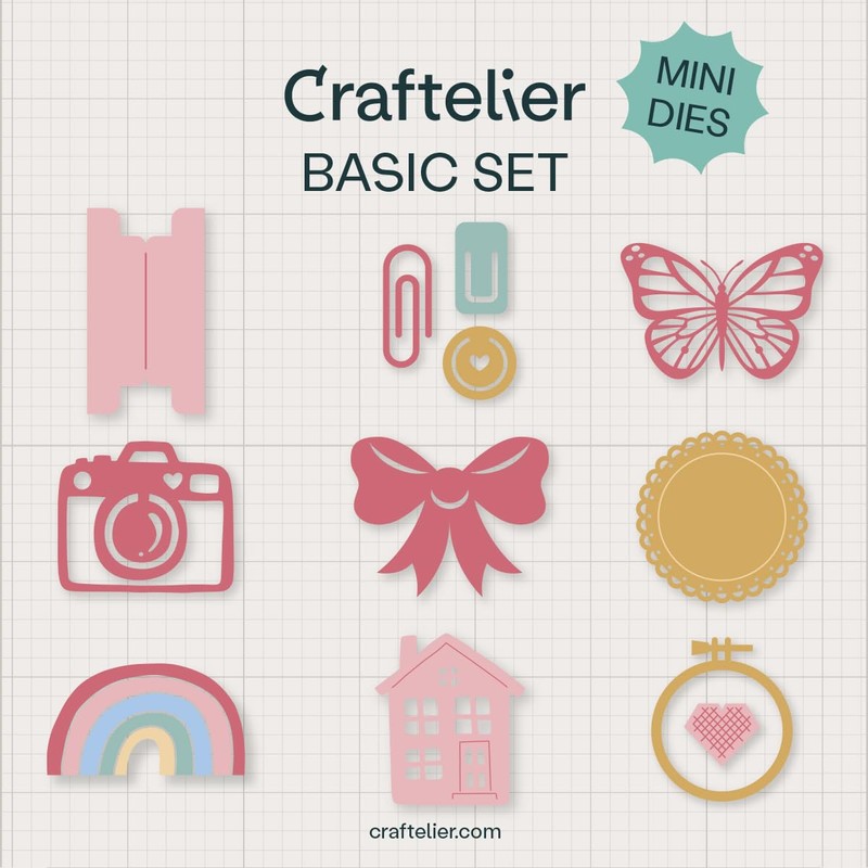 Craftelier - Juego de 9 mini troqueles básicos para cualquier