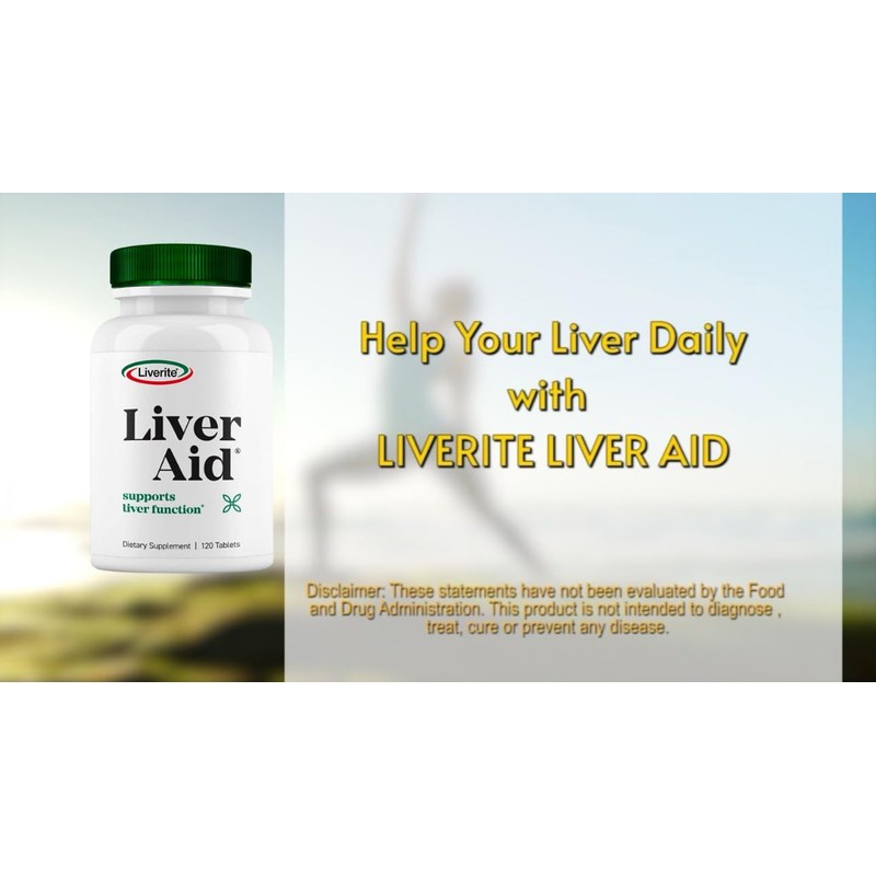 Liverite Liver Aid 120 Tablets, Liver Support, Liver Cleanse, Liver