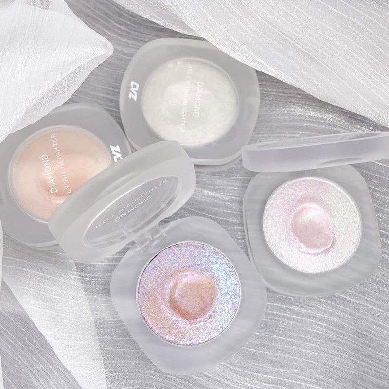 Diamond Highlight Powder, 4 Colors, Highlight, Luminizer, Sparkle, 3D, Pearl,