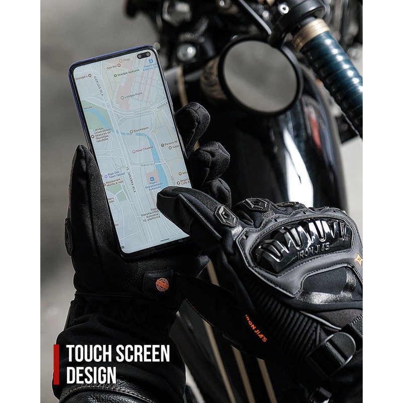 IRON JIA'S Motorcycle Gloves Winter Cold Weather Warm Touchscreen Waterproof