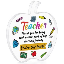 Teacher Gifts Thank You Gift Teacher Present Christmas Cmas Acrylic Bright Colour Apple Ornament ThankYou Gift For Men For Women For Him For Her