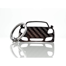 BlackStuff Carbon Fibre Keyring Compatible with Boxster Cayman 987 2005-2012 BS-631, Black