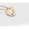 Petite Kintsugi 5/8" White Howlite Broken Heart Mended with 23k