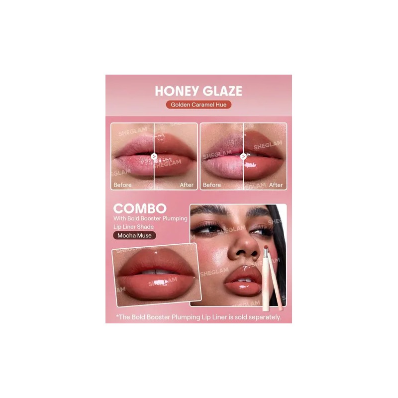 Sheglam Bold Booster Brillo Labial Hidratante Honey Glaze