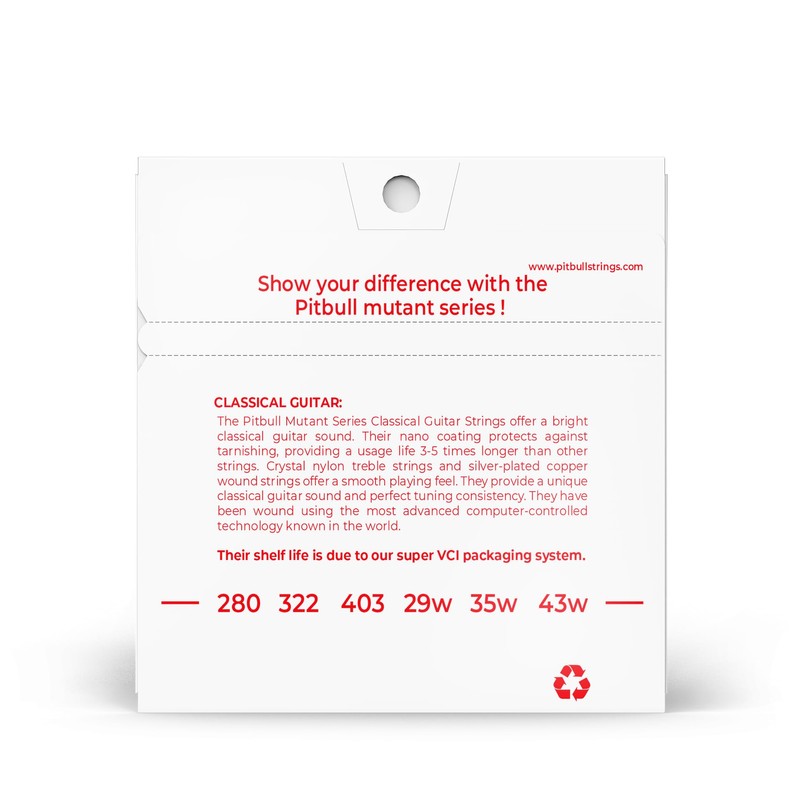 Pitbull Mutant Series Classical Nylon Guitar Strings (MCG NT Normal