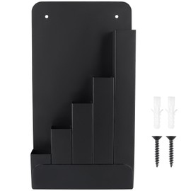 Sanbege Cable Tie Organizer Holder with Screws, Metal Zip Tie Storage Container for Trailer, Workshop, Tool Box, Garage (Black)