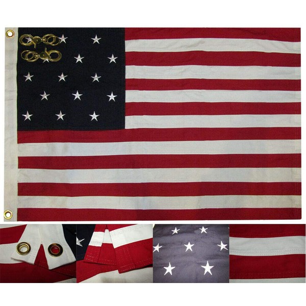 2x3 15 Star Spangled Banner Premium 100% Cotton Flag 2'x3'