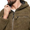 Brandit Individual Wear Men's Hooded Fleece Full Zip Jacket, Olive