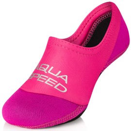 Aqua Speed Neoprene Socks for Children and Adults, Swimming Socks for Men and Women, Neoprene Swimming Socks for Girls and Boys, Aqua Socks, Beach Socks, Swim Socks Kids, Water Socks, UK Children Size 4 - Adult Size 10, pink, 22 / 23