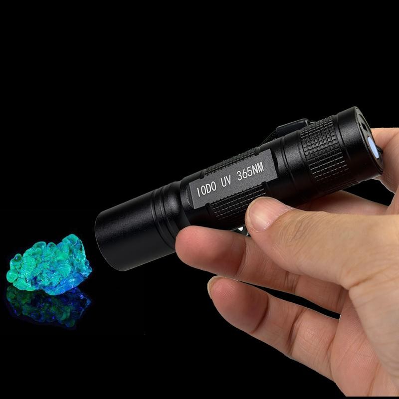 Rechargeable UV Flashlight 365nm Black Light for Rocks, Crystals, Agates,