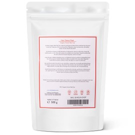 Bio Organic Red Clay Powder 100% Pure & Natural for Hair Care Detox Deep Cleansing. Powdered Clay Shampoo, Soap, Mask & Hair Treatment Natural Anti-Dandruff 500 g