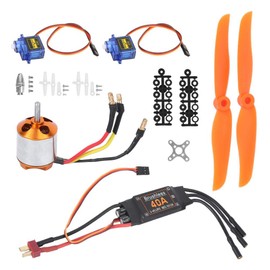 RC Helicopter Kit, 40A ESC 2300KV Brushless Motor 9G Micro Servo and Propeller for RC Aircraft Plane Helicopter (2300KV Motor + 40A ESC + 9G Servo + Propeller)