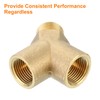 uxcell Brass Tee Pipe Fitting, 3/8" x 3/8" x 3/8"