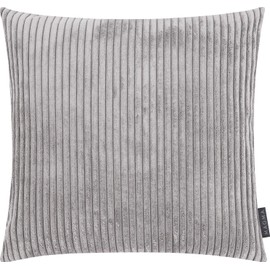 MAGMA Shara Cushion Cover 45 x 45 cm – Grey, Velvety Soft Cuddly Cord Look, Rectangular Cushion Cover for Living Room, Bedroom, Office and Guest Room, Washable