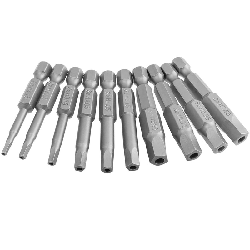 Eyech 10pcs Magnetic Pentagon Head Screwdriver Bits Set, 1/4 Inch