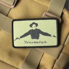 Funny Double Shot Killer Morale Patch with Hook and Loop for Tactical Badge