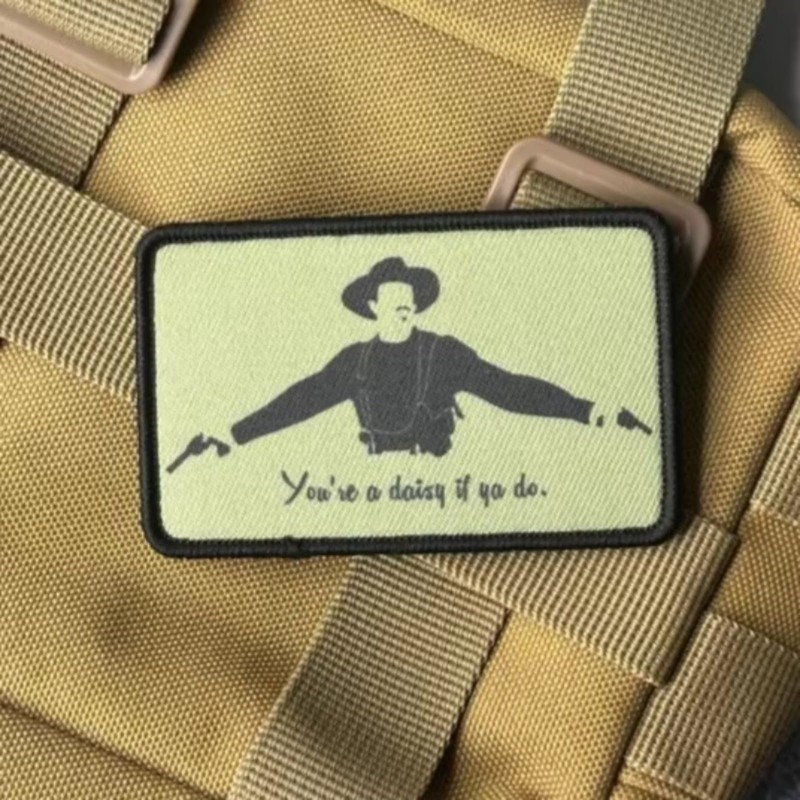 Funny Double Shot Killer Morale Patch with Hook and Loop