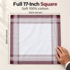 Men's Cotton Plaid Handkerchiefs 6-Pack – 17-Inch Soft Pocket Square