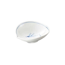 Yamashita Kogei 906614559 Sashimi Dish, Fish Painting Oval Shape, 6.4 x 5.3 x 2.1 inches (16.3 x 13.6 x 5.3 cm)