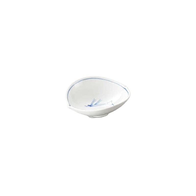 Yamashita Kogei 906614559 Sashimi Dish, Fish Painting Oval Shape, 6.4