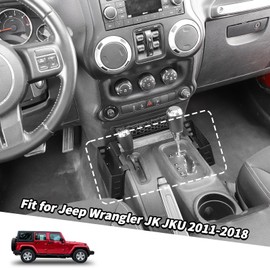 Jimen Metal Shifter Tray for JK, Upgraded 3PCS Gear Shift Console Side Storage Box Organizer Fit for Jeep Wrangler JK JKU 2011-2018, American Flag