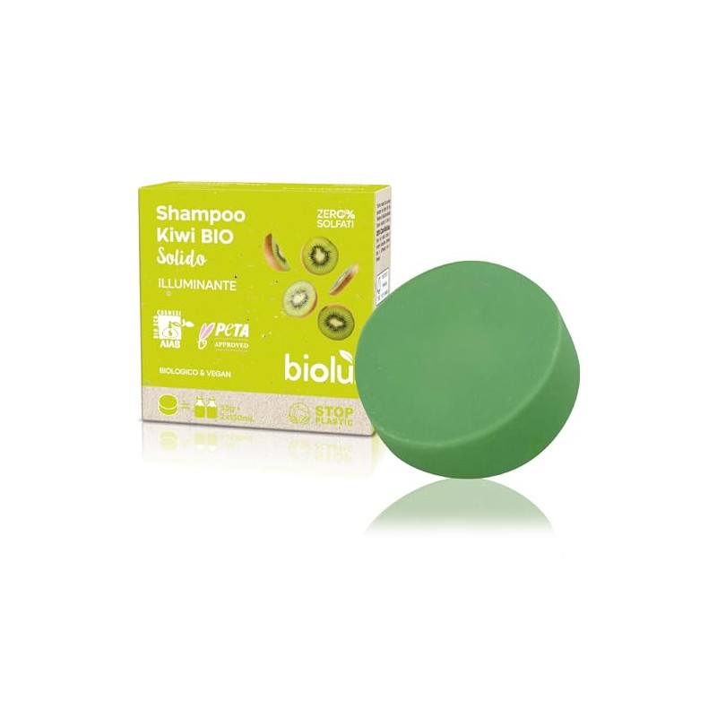 Biolù - Solid Shampoo Kiwi Organic 55 g - BIOLU