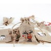 FINGOOO 12 Pieces Jute Burlap Gift Bag Pouches Drawstring Bag