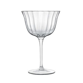 Luigi Bormioli Bach 8.75 oz Retro Fizz Glasses, Set of 4 - Titanium Reinforced Stem, Made of SON-hyx Crystal - Sinuous Design Mixed Drink Glass - Made in Italy, Dishwasher Safe