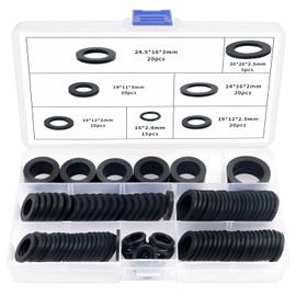 YIXISI 120 pieces O-rings sealing rings set, rubber flat washers, rubber hose washers, for 1/2 3/4 1 inch shower head taps hoses shower hose