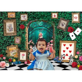 Wonderland Photo Backdrop 7X5FT Wonderland Tea Party Decorations