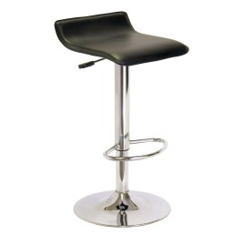 Modern Contemporary Black Faux Leather Bar Stool with Chrome Base Swivel Design for Home Bar and Commercial UseSKU: 93129