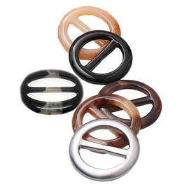 6PCS 5CM/2INCH Stylish Round Resin Scarves Buckle Shirt Clasp Belt Ring Waist Button Shawl Fixing Clip T-shirt Corner Knotted Button Clothing Jewelry Accessories Decoration For Woman (Color Random),