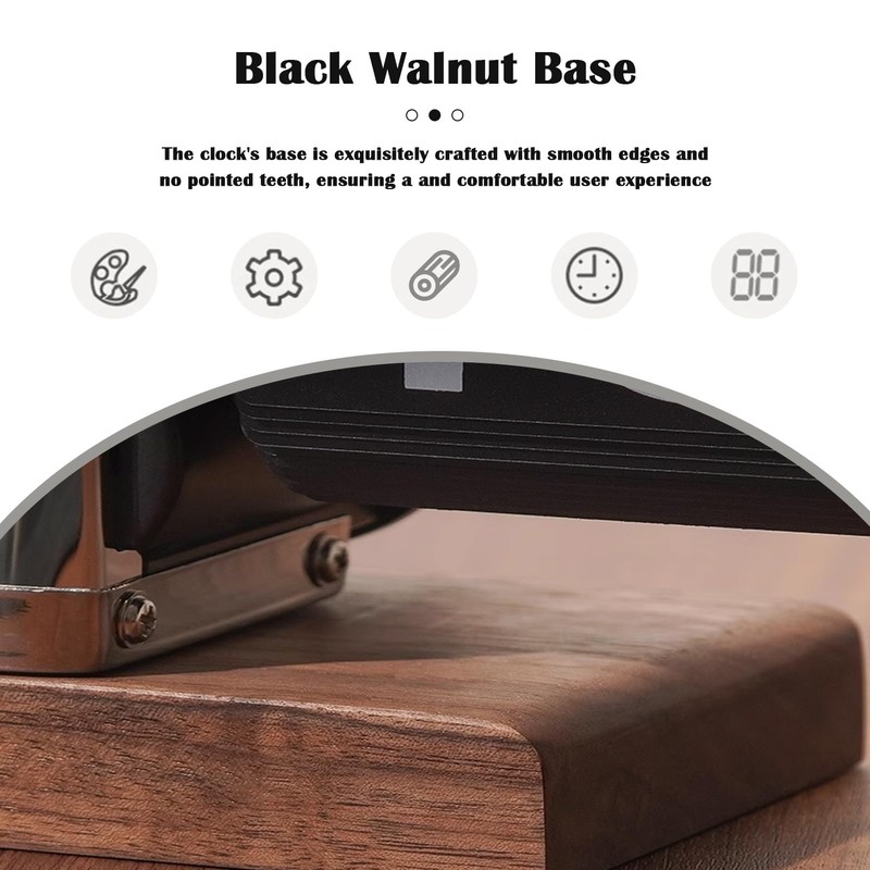 VBESTLIFE Retro Digital Flip Down Clock, Battery Powered Internal Gear