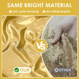 gogoparti 30x10FT Gold Sequin Backdrop Curtain - 6 Panels of 5x10FT Wrinkle-Free Glitter Drapes for Photography, Birthdays, Weddings & Graduations