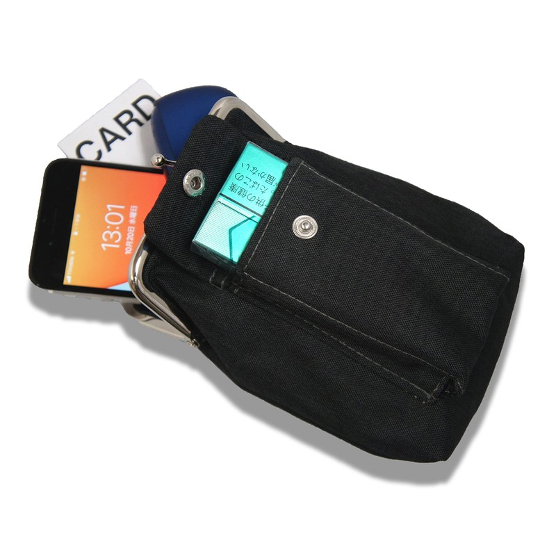 Kawadomi Seisakusho WK-11BK Multi-functional Work Pouch, 2-Way Attachment Belt Loop,