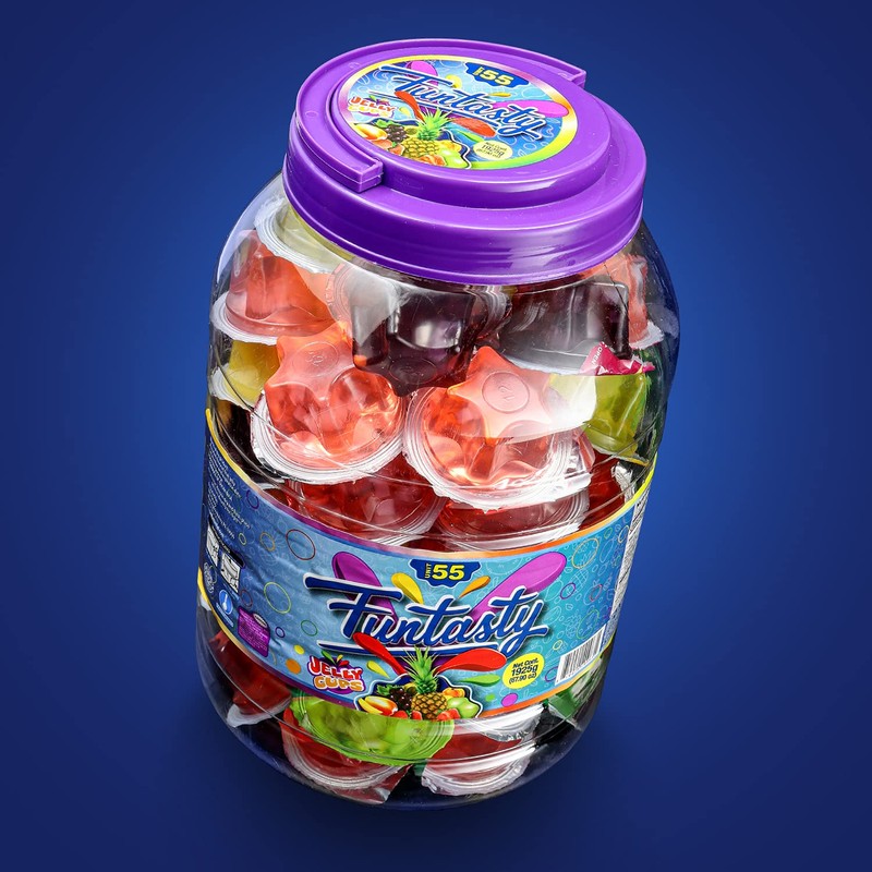 FUNTASTY Funtasty Jelly Cups - 55 Count Jar - Assorted