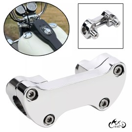 Unbranded Chrome 1 1/2 inch Riser 1" Handlebar Clamp For Harley Street Bob Super Glide FXD