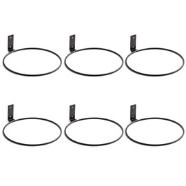 Plant Holder Ring 8 Inch Wall Mounted, 6 Pack Flower Pot Hangers Metal Plant Stand Hanging Bracket Basket Hooks