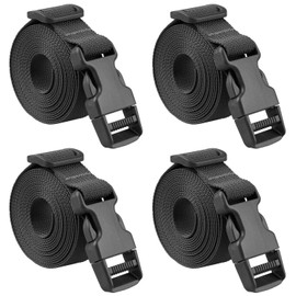 MAGARROW 24" Strap Buckle Packing Straps Adjustable 1-Inch Belt (1" Wide - 24" Long, Black (4 PCS))