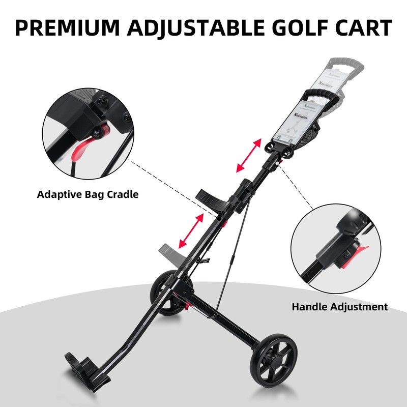 XDriveMax Golf Pull Push Cart 2 Wheel,Foldable Golf Push Cart