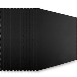 12 Paños de Limpieza de Microfibra Extragrandes de 30,48 x 30,48 cm, para Limpiar Todos Los Dispositivos Electrónicos, Pantallas de Gafas, Superficies Delicadas, Negro, 12 x 12
