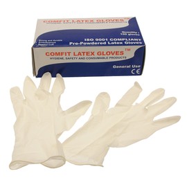 Saville LG201L Latex Powdered Disposable Gloves - Large